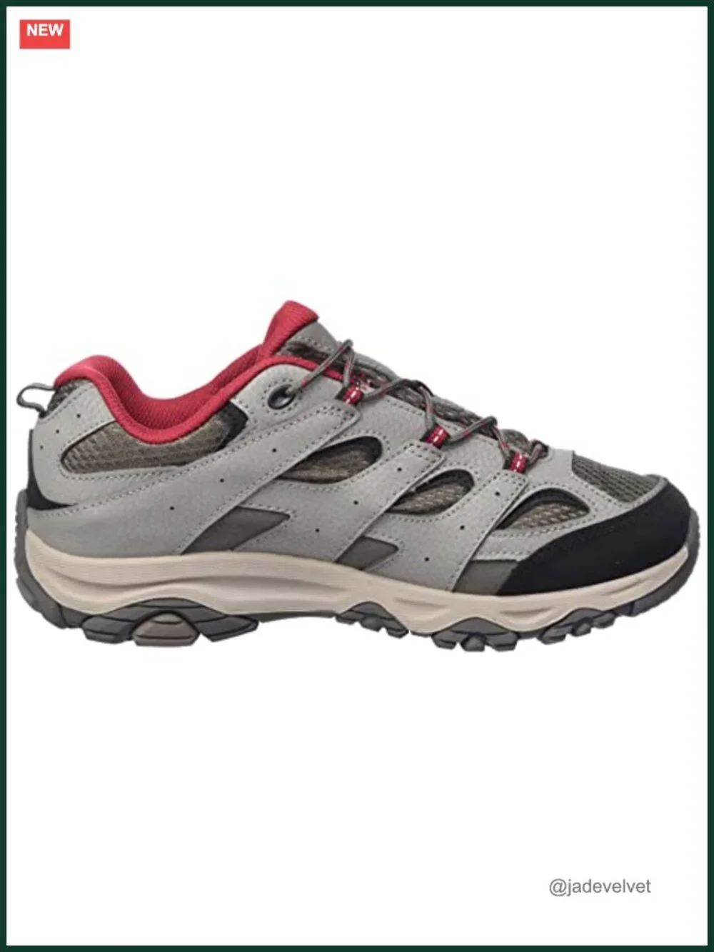 Boys' Hiking Shoes - Leather & Mesh Upper, Waterproof, Lace-Up